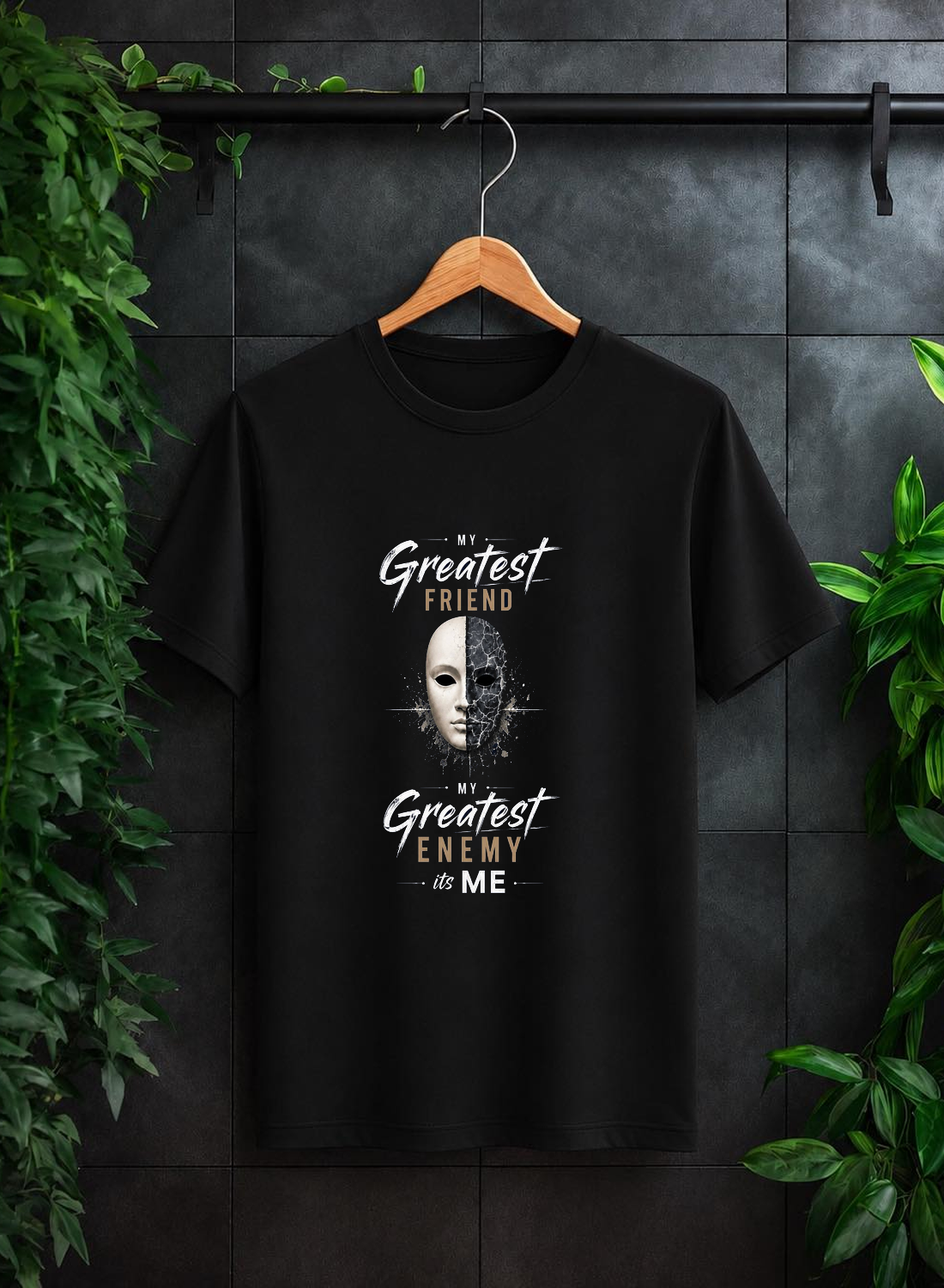 My Greatest Friend, My Greatest Enemy — It’s Me - Unisex Classic Fit Graphic Tee - 100% Bio Washed Premium Cotton T-Shirt