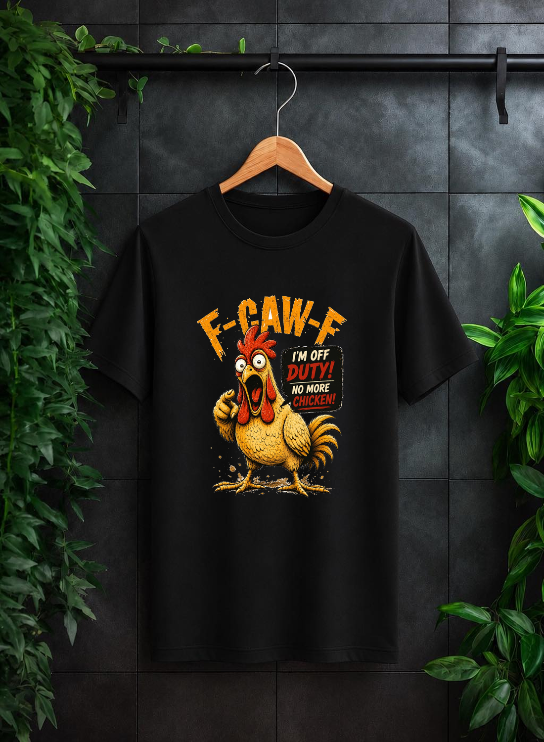F-CAW-F – I’m Off Duty Funny Chicken -Unisex Classic Fit Graphic Tee - 100% Bio-Washed Premium Cotton T-Shirt