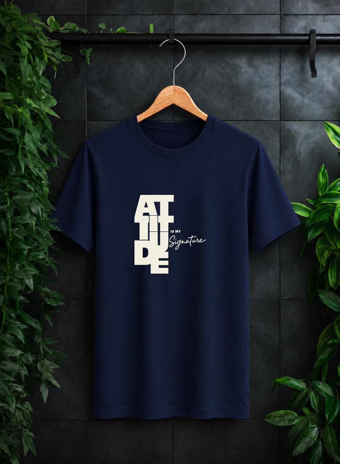 Attitude is my Signature - Unisex Classic Fit Graphic Tee 100% Bio-Washed Premium Cotton