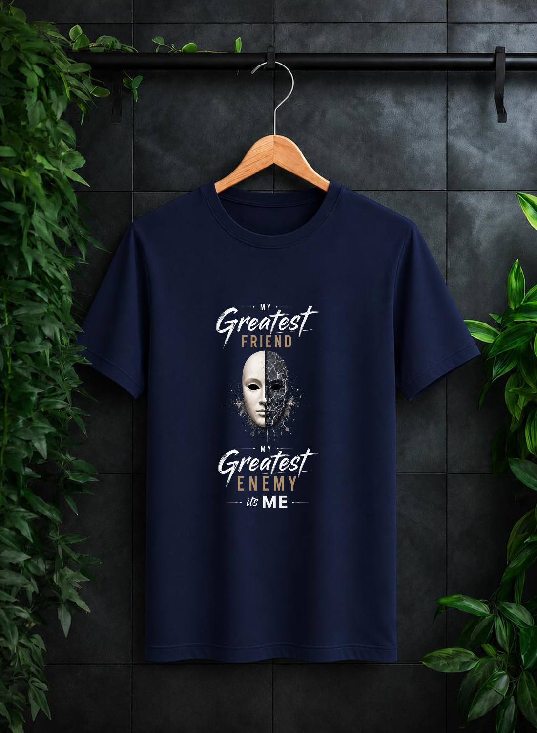 My Greatest Friend, My Greatest Enemy — It’s Me - Unisex Classic Fit Graphic Tee - 100% Bio Washed Premium Cotton T-Shirt