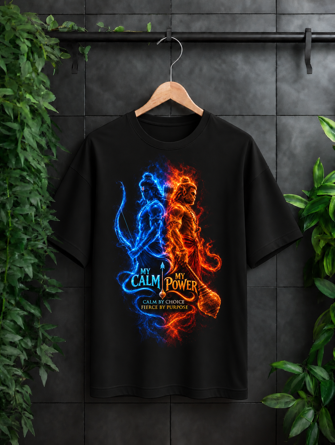 My Calm My Power – Divine Balance & Inner Strength - Unisex Oversize Fit - 100% Bio-washed Premium Cotton T-Shirt