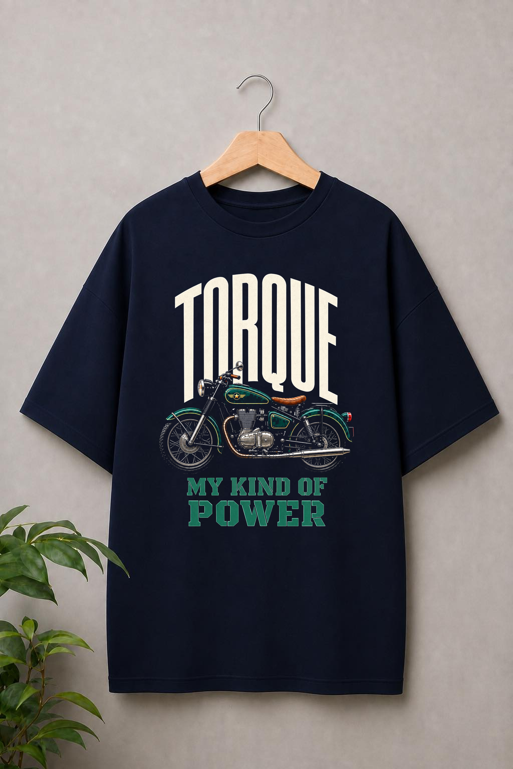 TORQUE - My Kind of Power - Ride With Attitude For Bike Lovers - Unisex Oversize Fit Graphic Tee - 100% Bio-Washed Premium Cotton T-Shirt