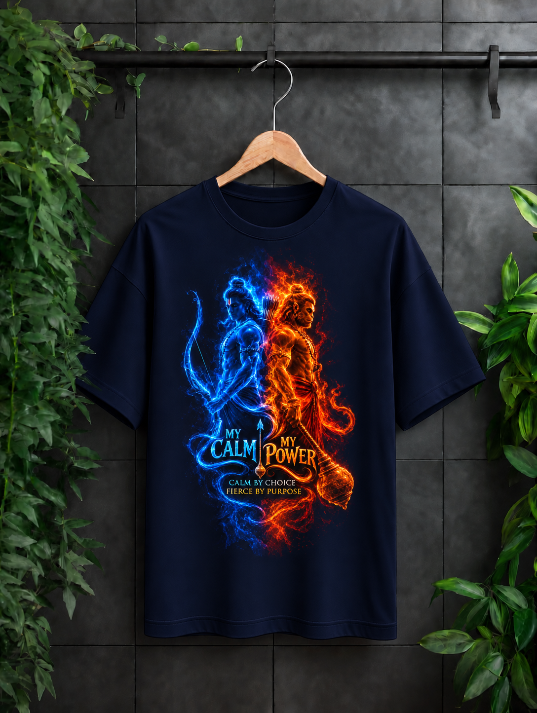 My Calm My Power – Divine Balance & Inner Strength - Unisex Oversize Fit - 100% Bio-washed Premium Cotton T-Shirt
