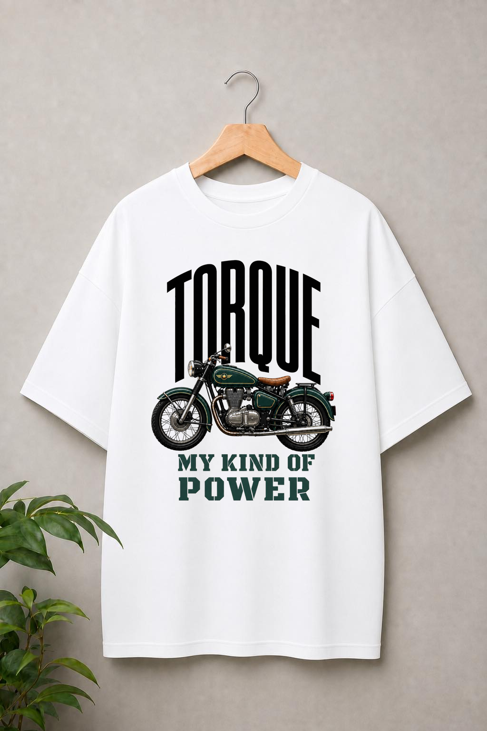 TORQUE - My Kind of Power - Ride With Attitude For Bike Lovers - Unisex Oversize Fit Graphic Tee - 100% Bio-Washed Premium Cotton T-Shirt