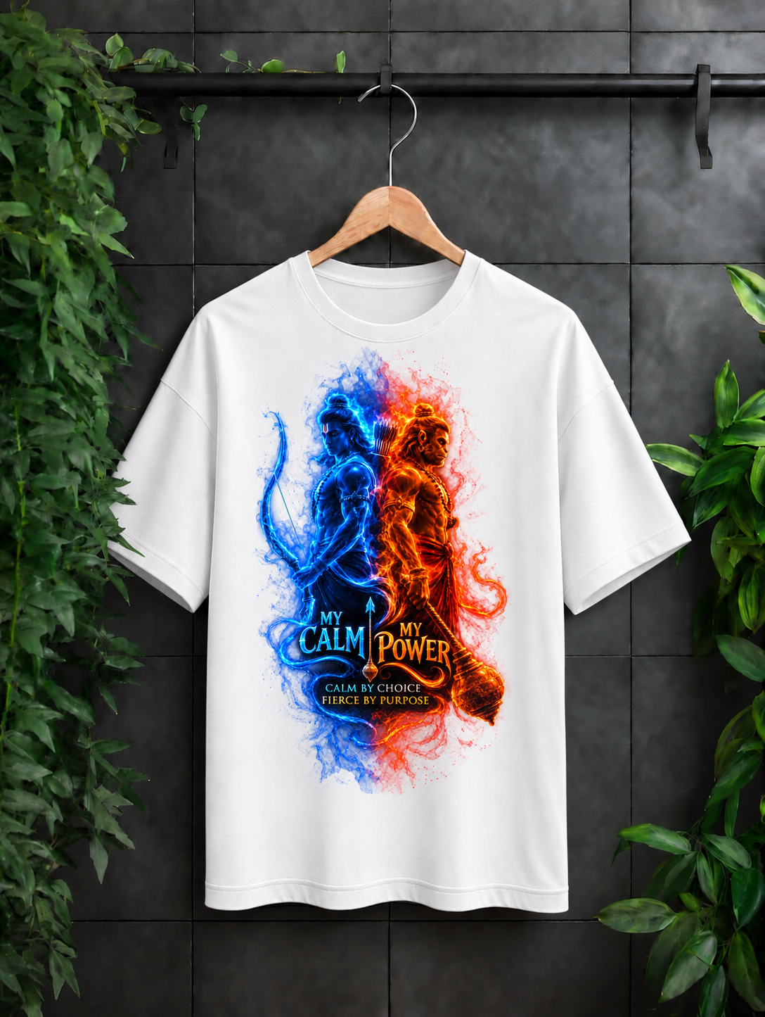 My Calm My Power – Divine Balance & Inner Strength - Unisex Oversize Fit - 100% Bio-washed Premium Cotton T-Shirt