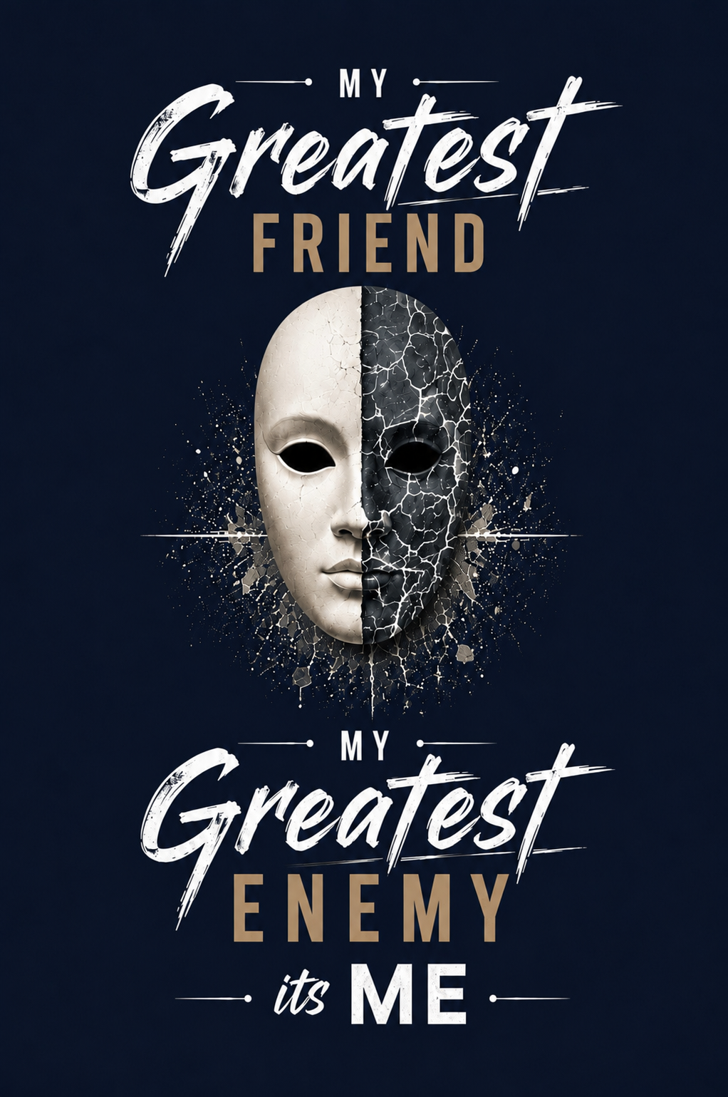 My Greatest Friend, My Greatest Enemy — It’s Me - Unisex Classic Fit Graphic Tee - 100% Bio Washed Premium Cotton T-Shirt