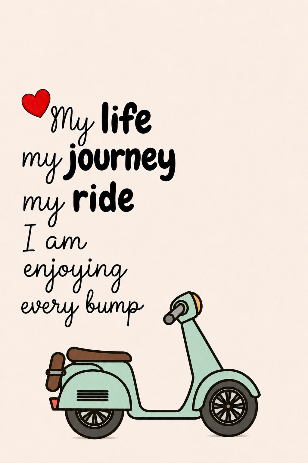 My Life, My Journey, My Ride - Scooter Life & Road Adventure - Unisex Oversize Fit Graphic Tee - 100% Bio-Washed Premium Cotton T-Shirt