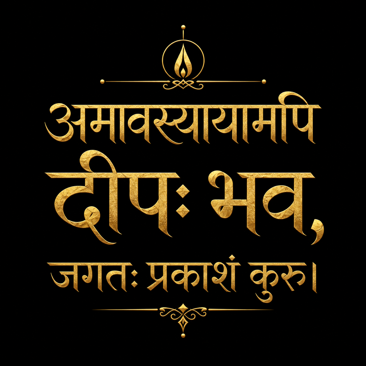 दिवाली Exclusive Art - जगतः प्रकाशं कुरु - Unisex Classic Fit - 100% Bio-washed Premium Cotton T-Shirt