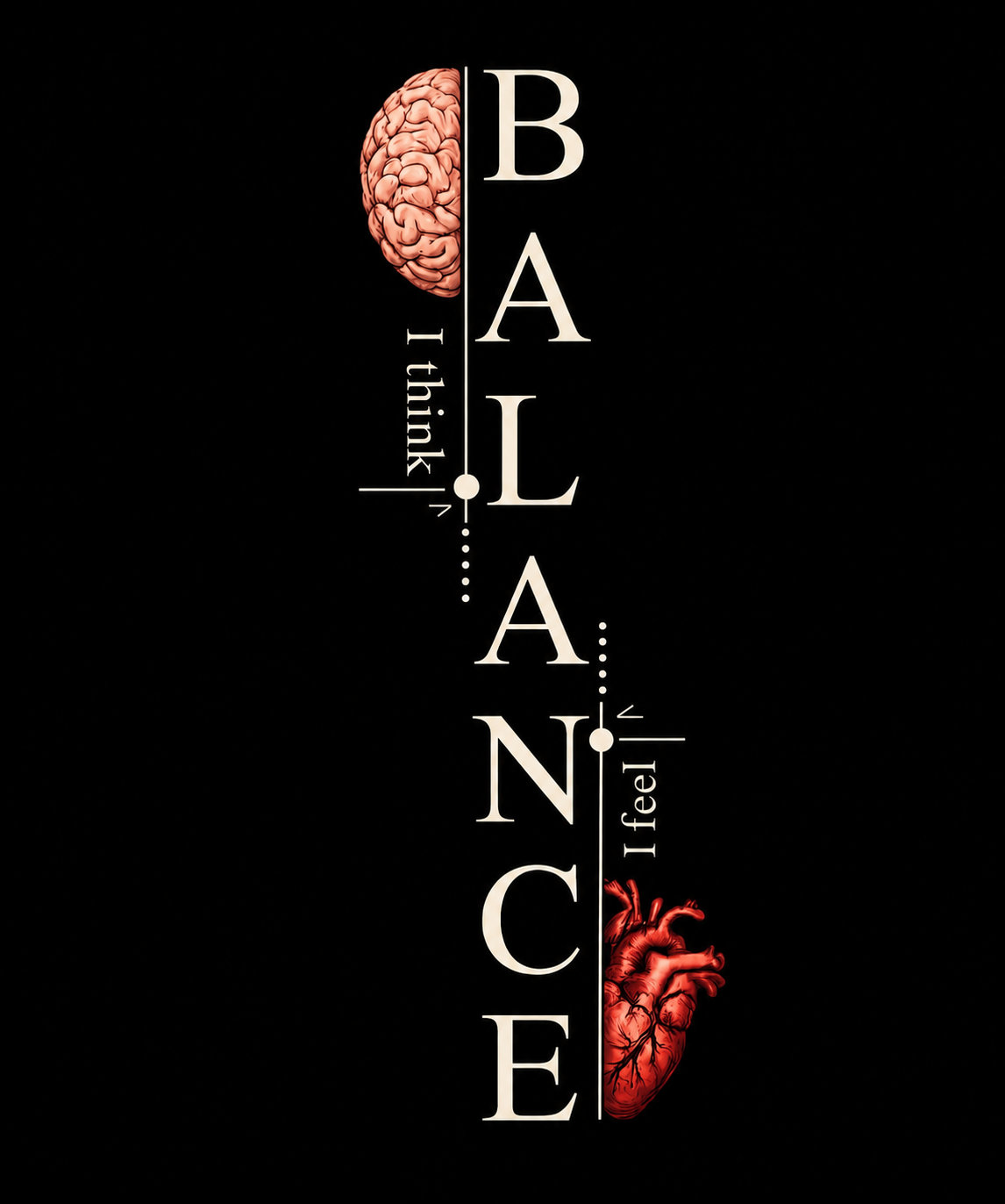 Balance – Think & Feel: Balance Your Mind, Follow Your Heart — Unisex Classic Fit Graphic Tee - 100% Bio-Washed Premium Cotton T-Shirt