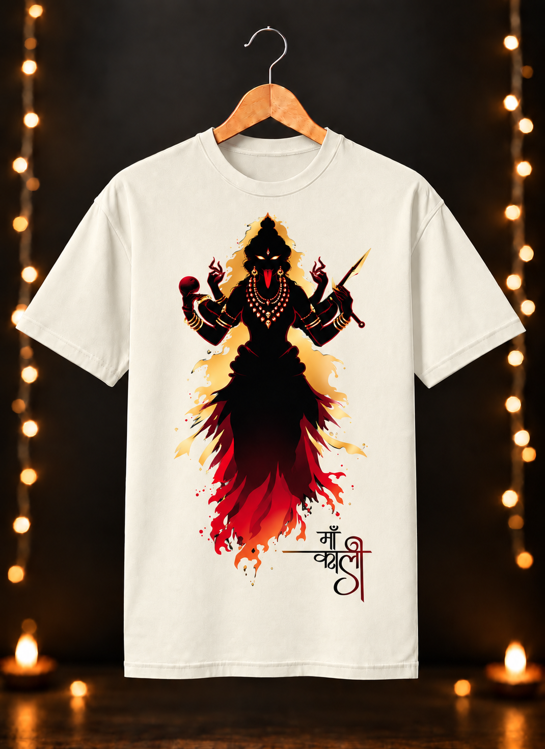 नवरात्रे Exclusive Art - Jai Maa Kali - Fierce Divine Power - Unisex Classic Fit - 100% Bio-washed Premium Cotton T-Shirt