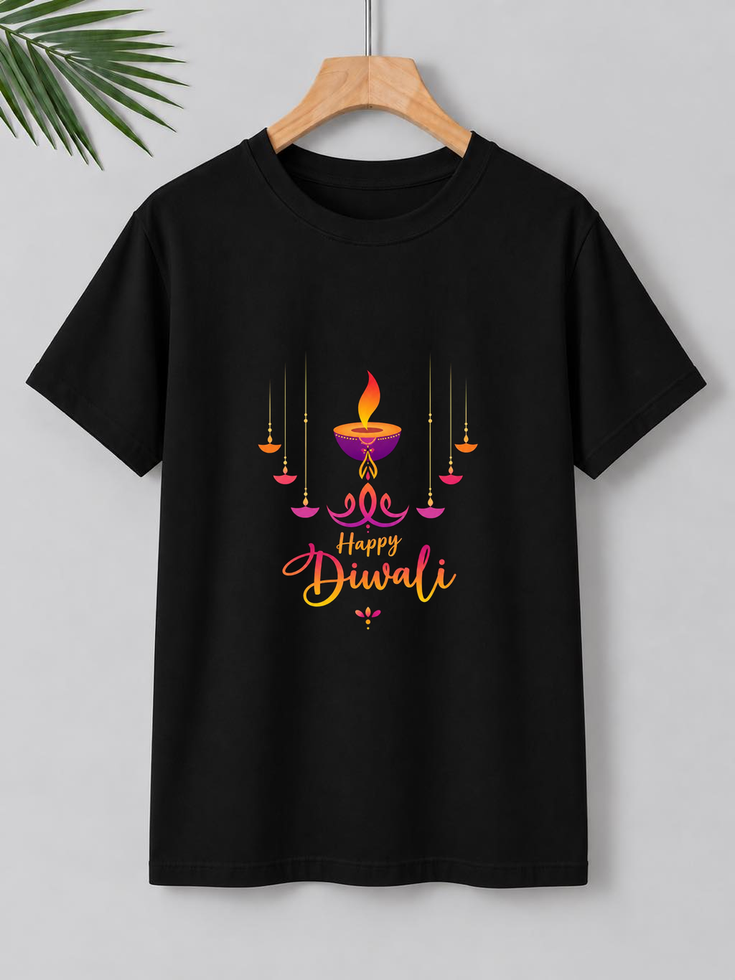 Radiant Diya Glow – Festive Diwali | Unisex Classic Fit | 100% Bio-Washed Premium Cotton T-Shirt