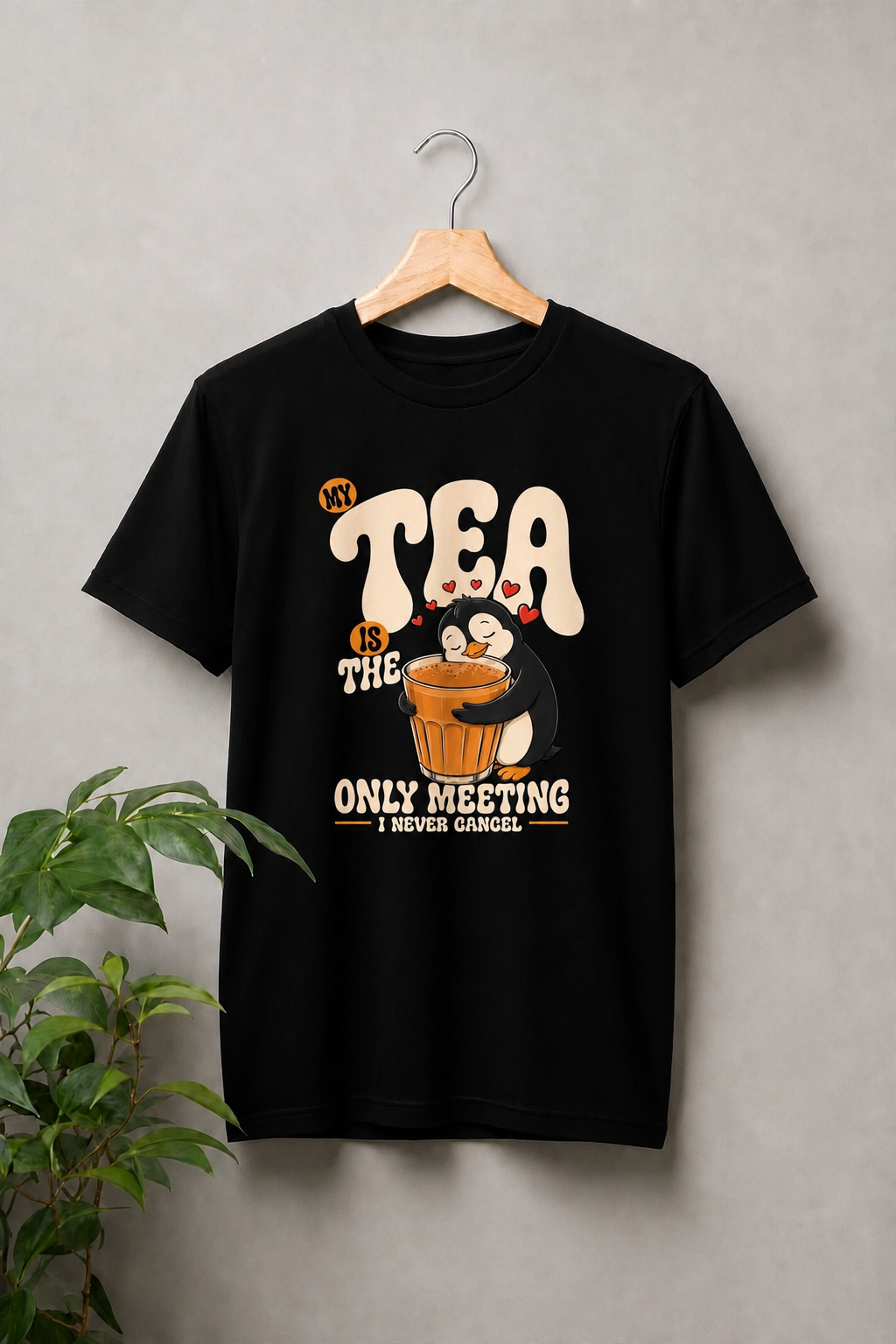 Tea Is the Only Meeting I Never Cancel — Cute Tea Lover — Unisex Classic Fit Graphic Tee — 100% Bio Washed Premium Cotton T-Shirt