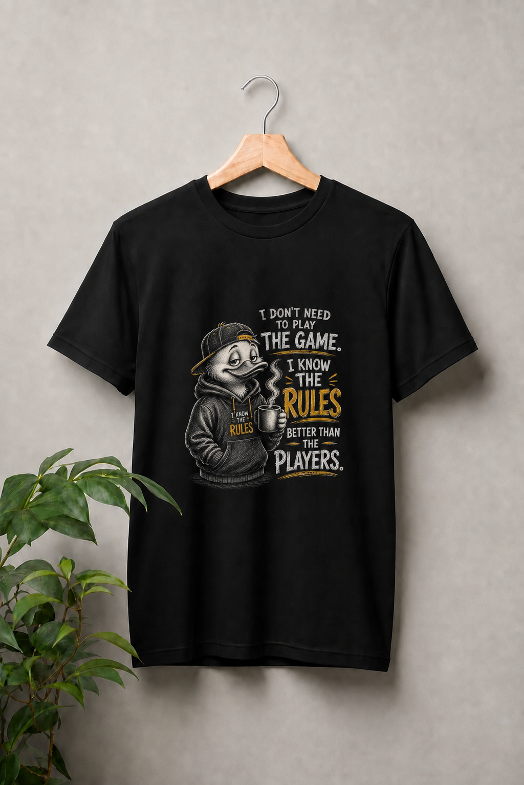 I Know the Rules – Streetwise Duck - Unisex Classic Fit Graphic Tee - 100% Bio Washed Premium Cotton T-Shirt