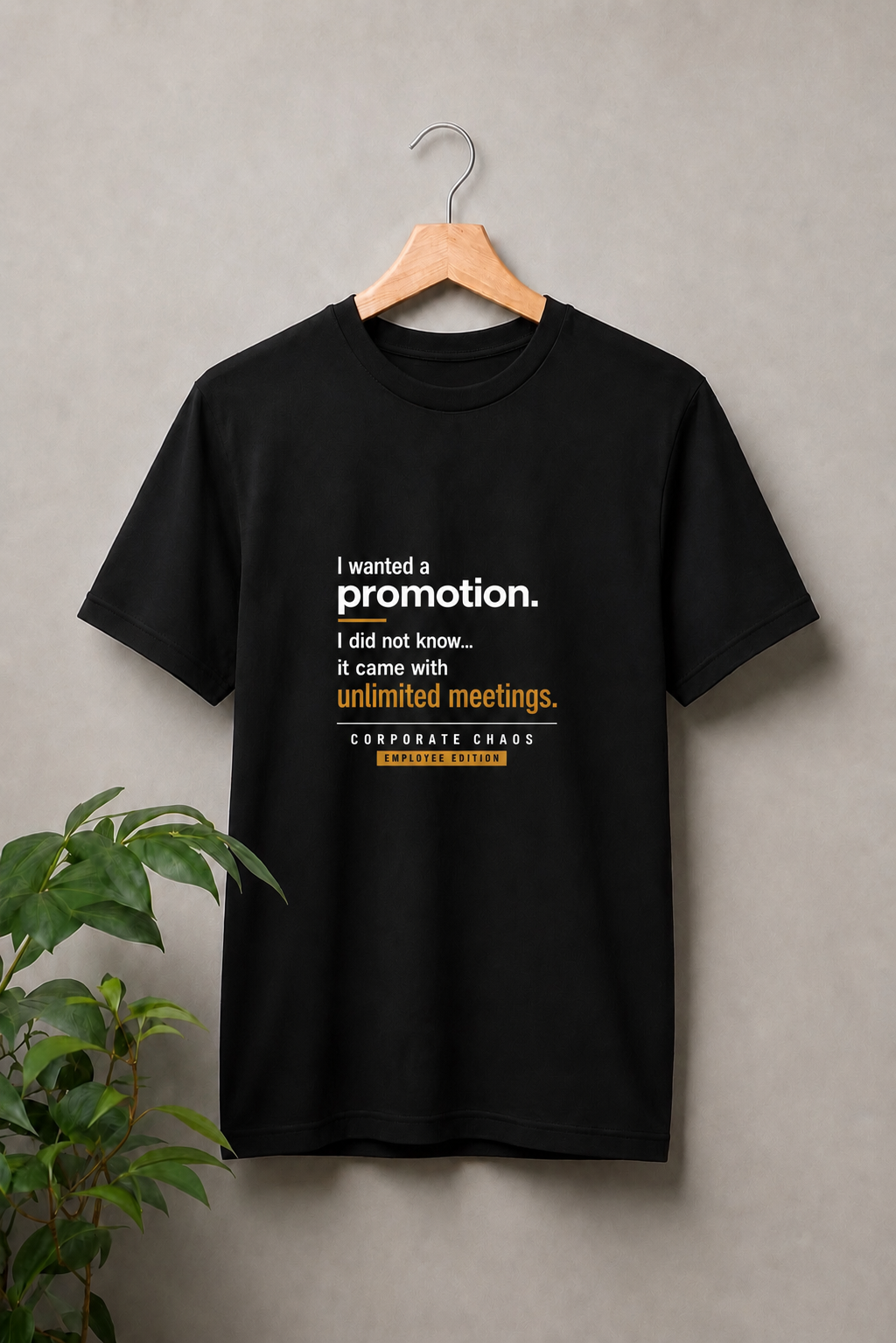 Corporate Chaos – Unlimited Meetings Funny Office - Unisex Classic Fit Graphic Tee - 100% Bio Washed Premium Cotton T-Shirt