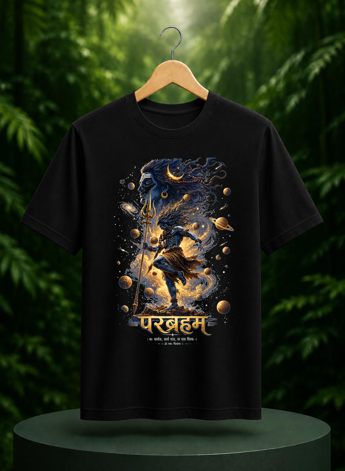 Parabrahma — Divine Shiva Cosmic Universe Artwork — Unisex Classic Fit Graphic Tee — 100% Bio Washed Premium Cotton T-Shirt