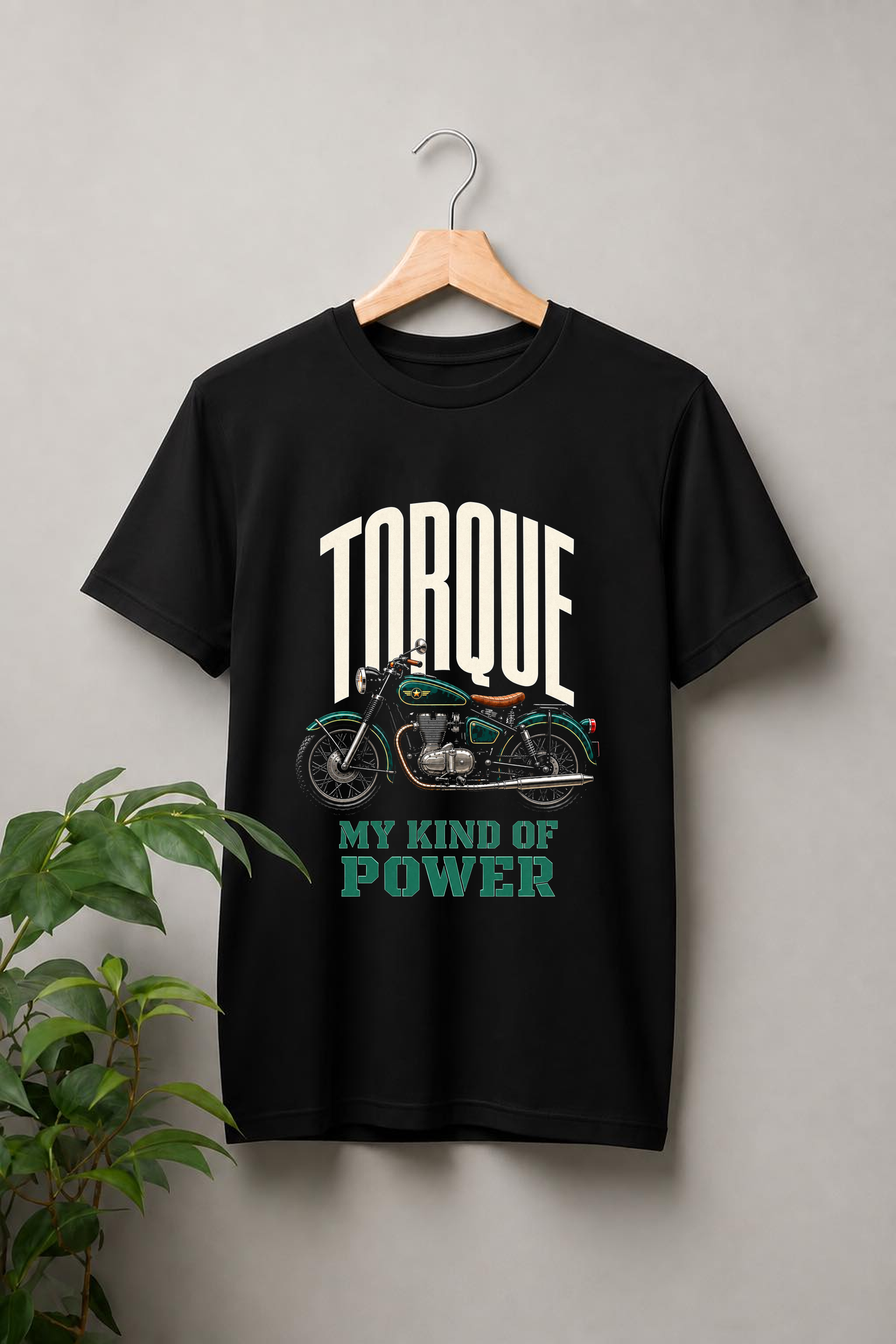 TORQUE - My Kind of Power - Ride With Attitude For Bike Lovers - Unisex Classic Fit Graphic Tee - 100% Bio-Washed Premium Cotton T-Shirt