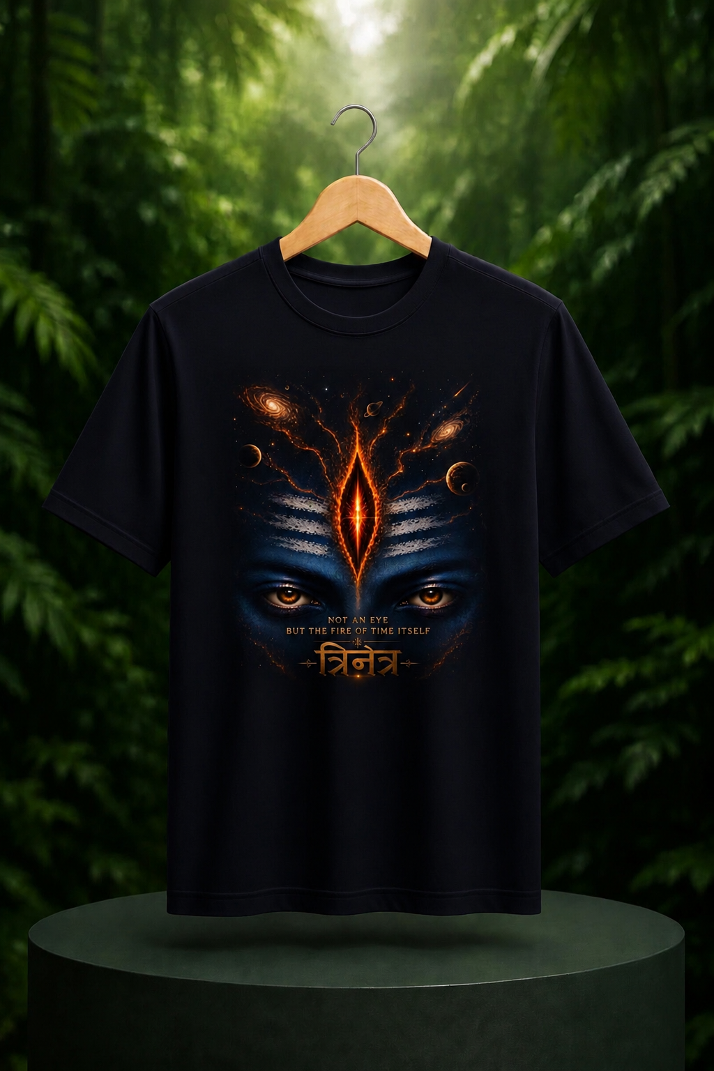 Shiva Trinetra — The Fire of Time Itself - Cosmic Fire of Transformation - Unisex Classic Fit Graphic Tee - 100% Bio-Washed Premium Cotton T-Shirt