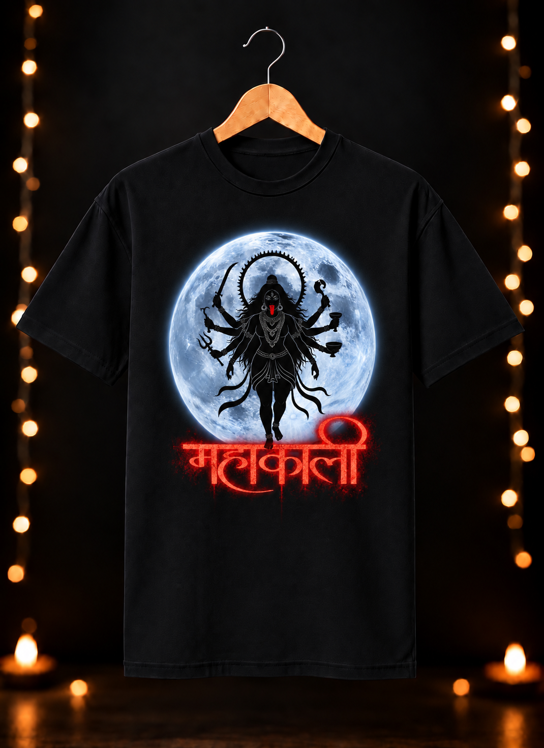 नवरात्रे Exclusive Art - Jai Maa Kali - Mahakali Divine Power - Unisex Classic Fit - 100% Bio-Washed Premium Cotton T-Shirt
