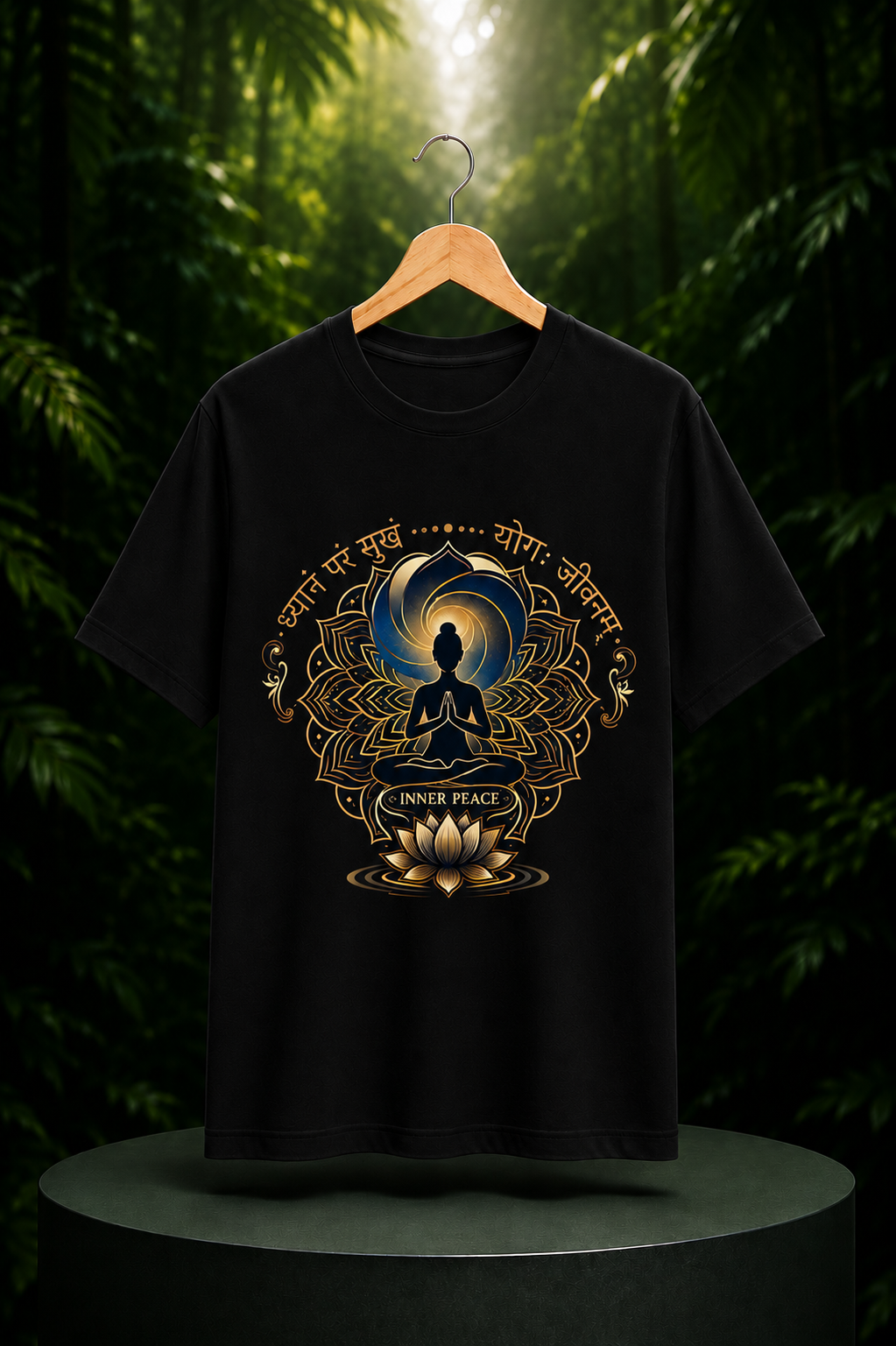 Yoga Is Skill in Action Inner Peace — Yoga Spiritual Wellness — Unisex Classic Fit Graphic Tee — 100% Bio Washed Premium Cotton T-Shirt