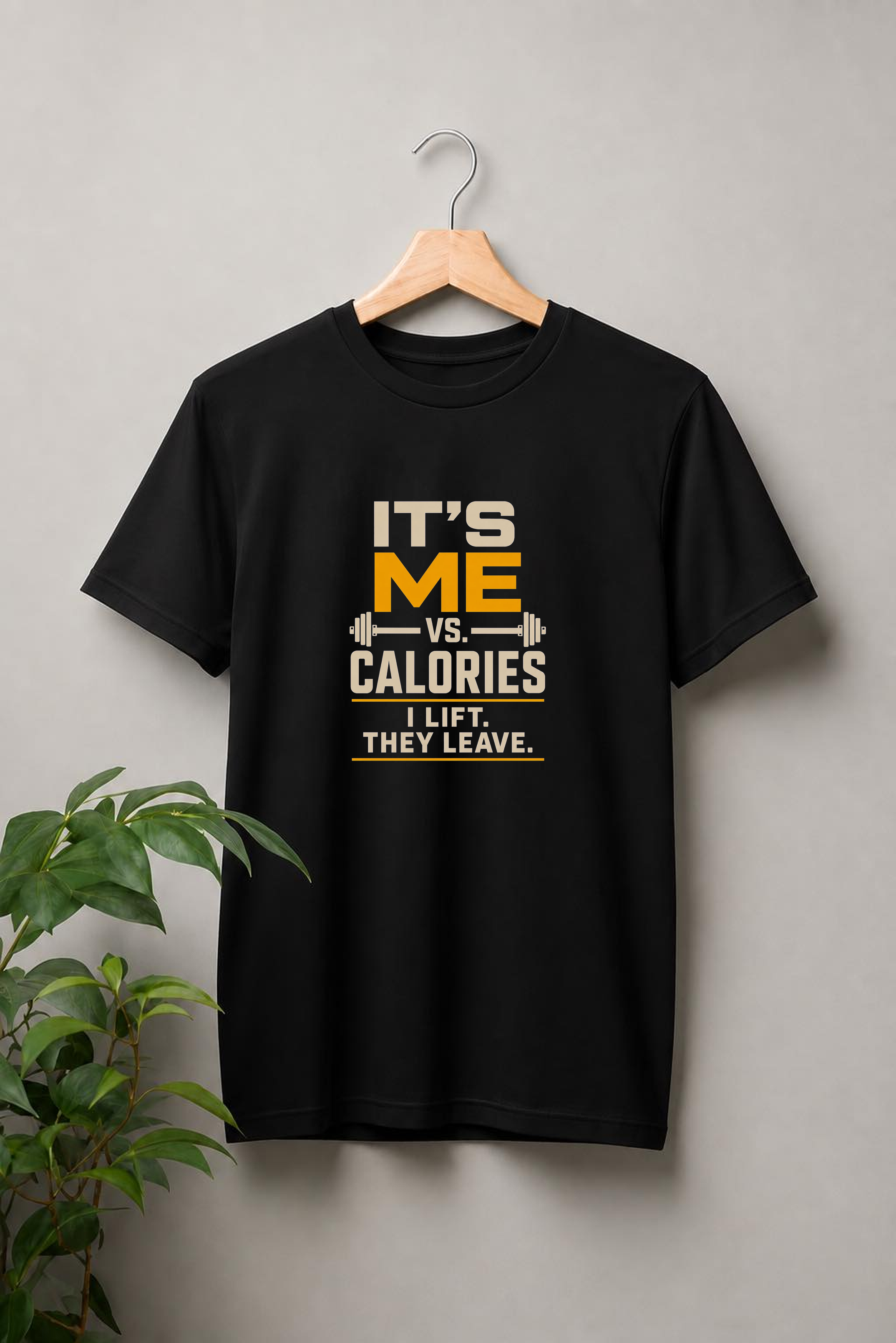 It’s Me vs. Calories – I Lift, They Leave Fitness - Unisex Classic Fit Graphic Tee - 100% Bio Washed Premium Cotton T-Shirt