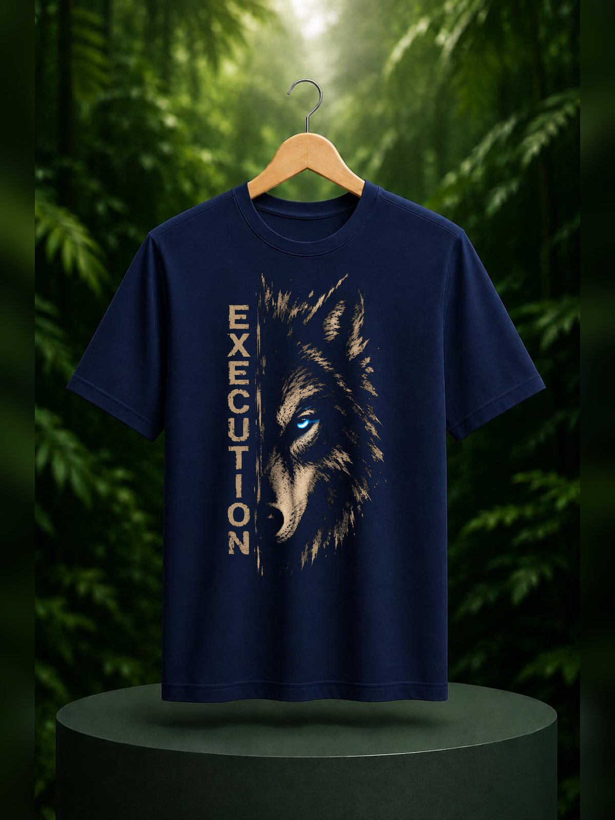 Execution — Fierce Wolf Artwork — Unisex Classic Fit Graphic Tee — 100% Bio Washed Premium Cotton T-Shirt