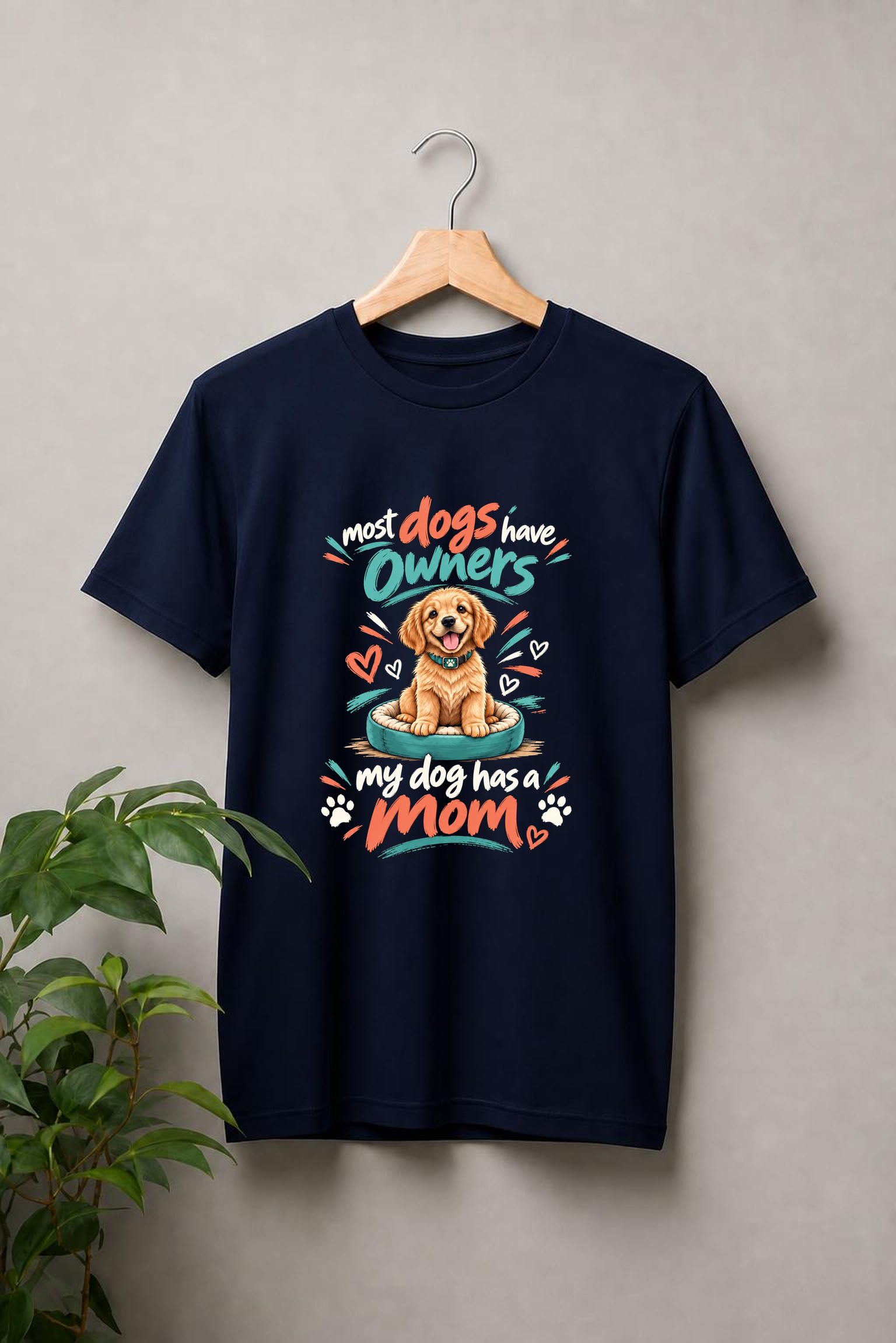 My Dog Has a Mom – Proud Dog Mom - Unisex Classic Fit - 100% Bio-washed Premium Cotton T-Shirt