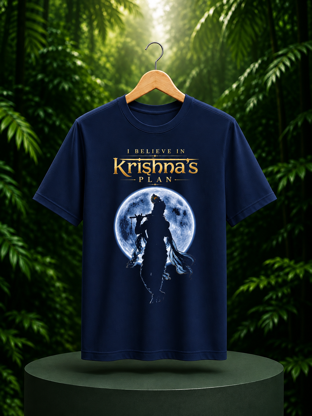Krishna’s Plan – I Believe in Divine Timing Spiritual - Unisex Classic Fit Graphic Tee - 100% Bio Washed Premium Cotton T-Shirt