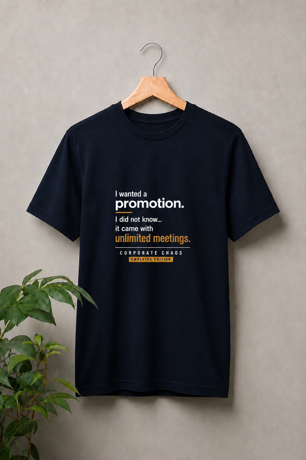 Corporate Chaos – Unlimited Meetings Funny Office - Unisex Classic Fit Graphic Tee - 100% Bio Washed Premium Cotton T-Shirt