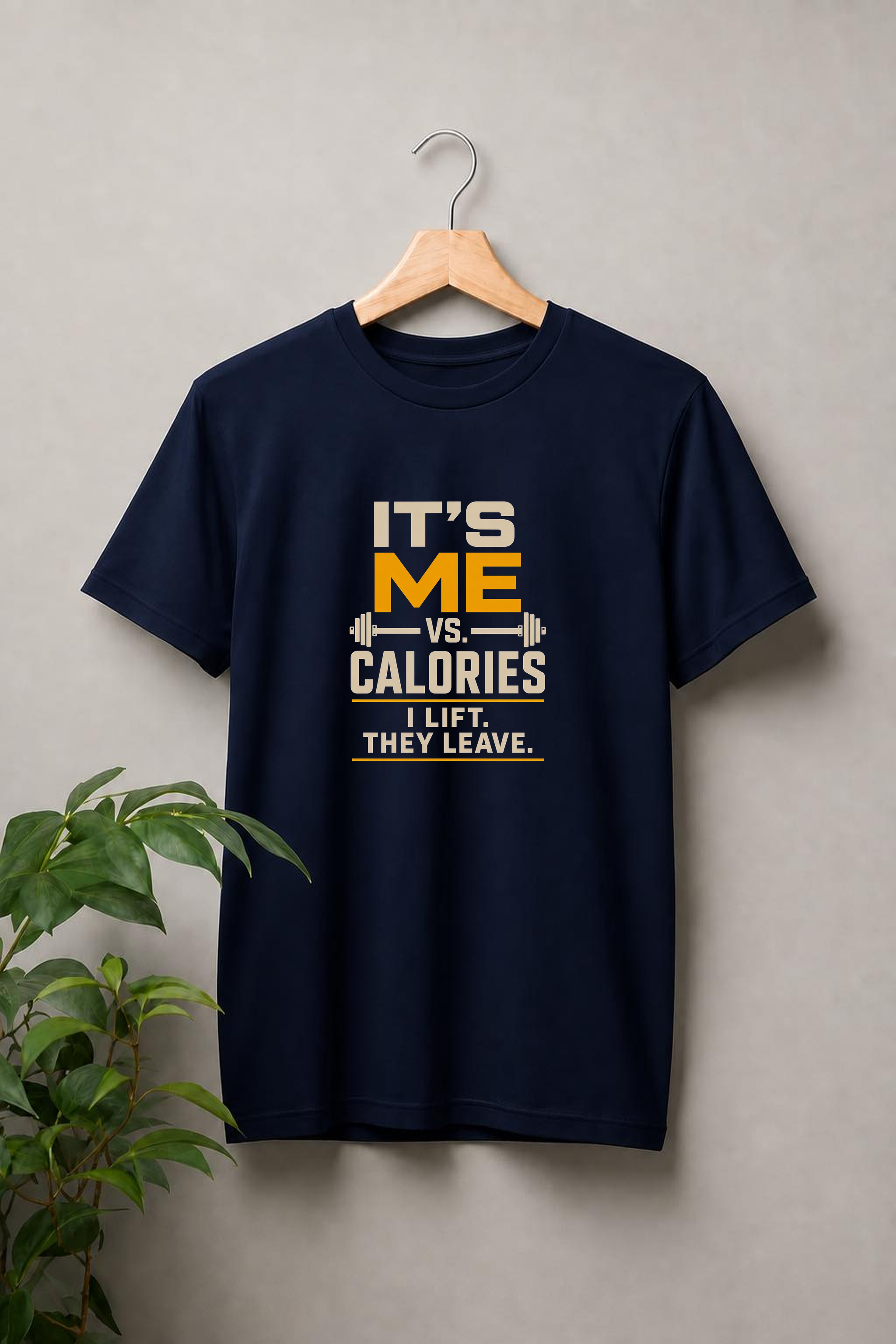It’s Me vs. Calories – I Lift, They Leave Fitness - Unisex Classic Fit Graphic Tee - 100% Bio Washed Premium Cotton T-Shirt