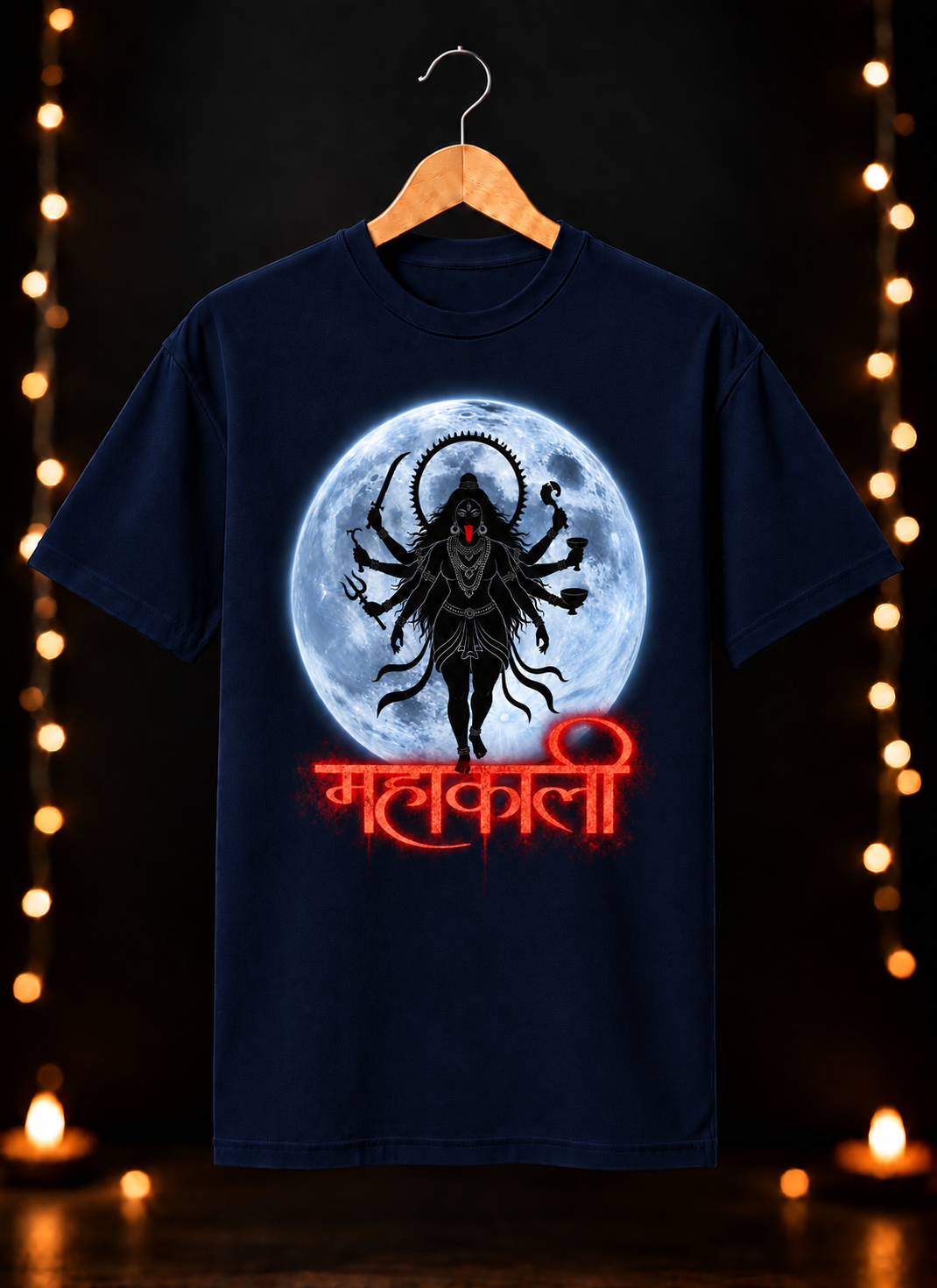 नवरात्रे Exclusive Art - Jai Maa Kali - Mahakali Divine Power - Unisex Classic Fit - 100% Bio-Washed Premium Cotton T-Shirt