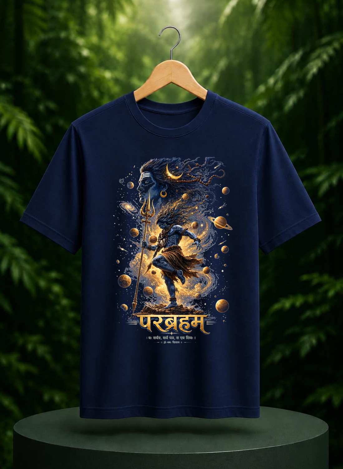 Parabrahma — Divine Shiva Cosmic Universe Artwork — Unisex Classic Fit Graphic Tee — 100% Bio Washed Premium Cotton T-Shirt