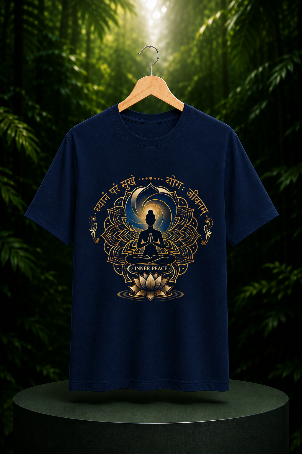 Yoga Is Skill in Action Inner Peace — Yoga Spiritual Wellness — Unisex Classic Fit Graphic Tee — 100% Bio Washed Premium Cotton T-Shirt