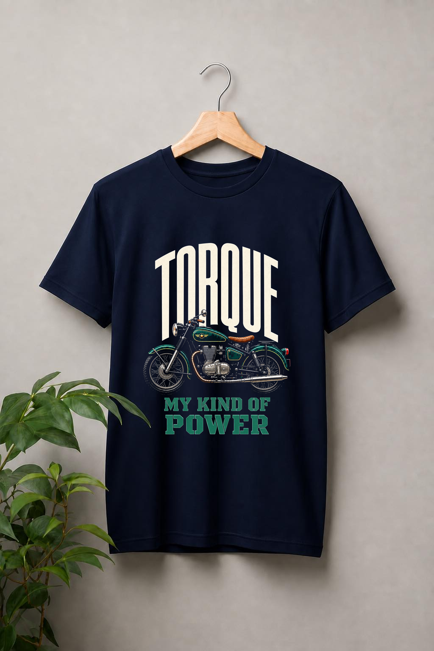 TORQUE - My Kind of Power - Ride With Attitude For Bike Lovers - Unisex Classic Fit Graphic Tee - 100% Bio-Washed Premium Cotton T-Shirt