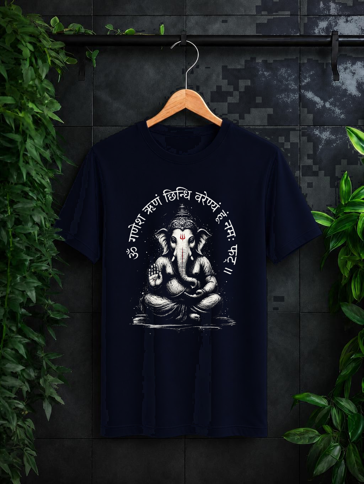Sacred Ganesha Sketch – शक्ति, शांति और शुभता | Unisex Classic Fit Graphic Tee - 100% Bio-Washed Premium Cotton T-Shirt