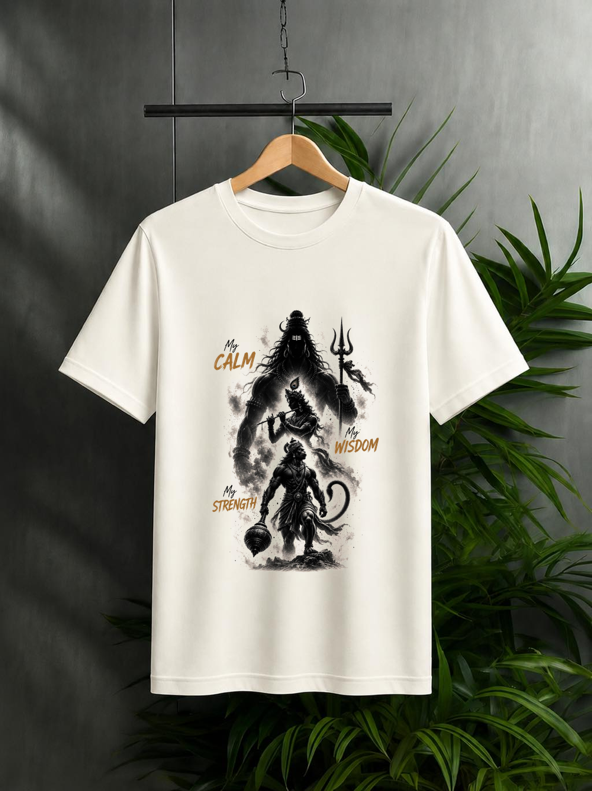My Calm, My Wisdom, My Strength – Divine Trinity | Unisex Classic Fit Graphic Tee - 100% Bio Washed Premium Cotton T-Shirt