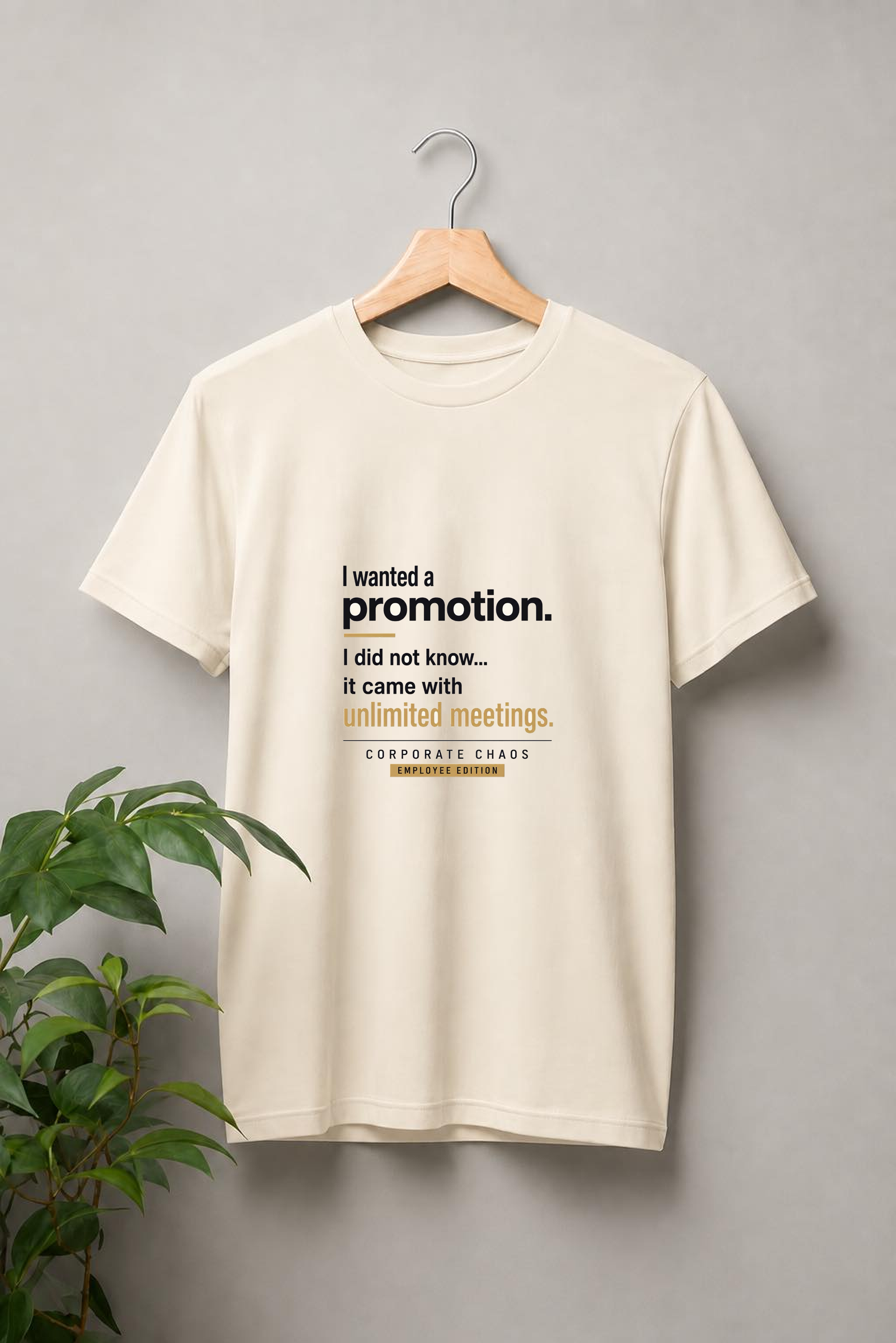 Corporate Chaos – Unlimited Meetings Funny Office - Unisex Classic Fit Graphic Tee - 100% Bio Washed Premium Cotton T-Shirt