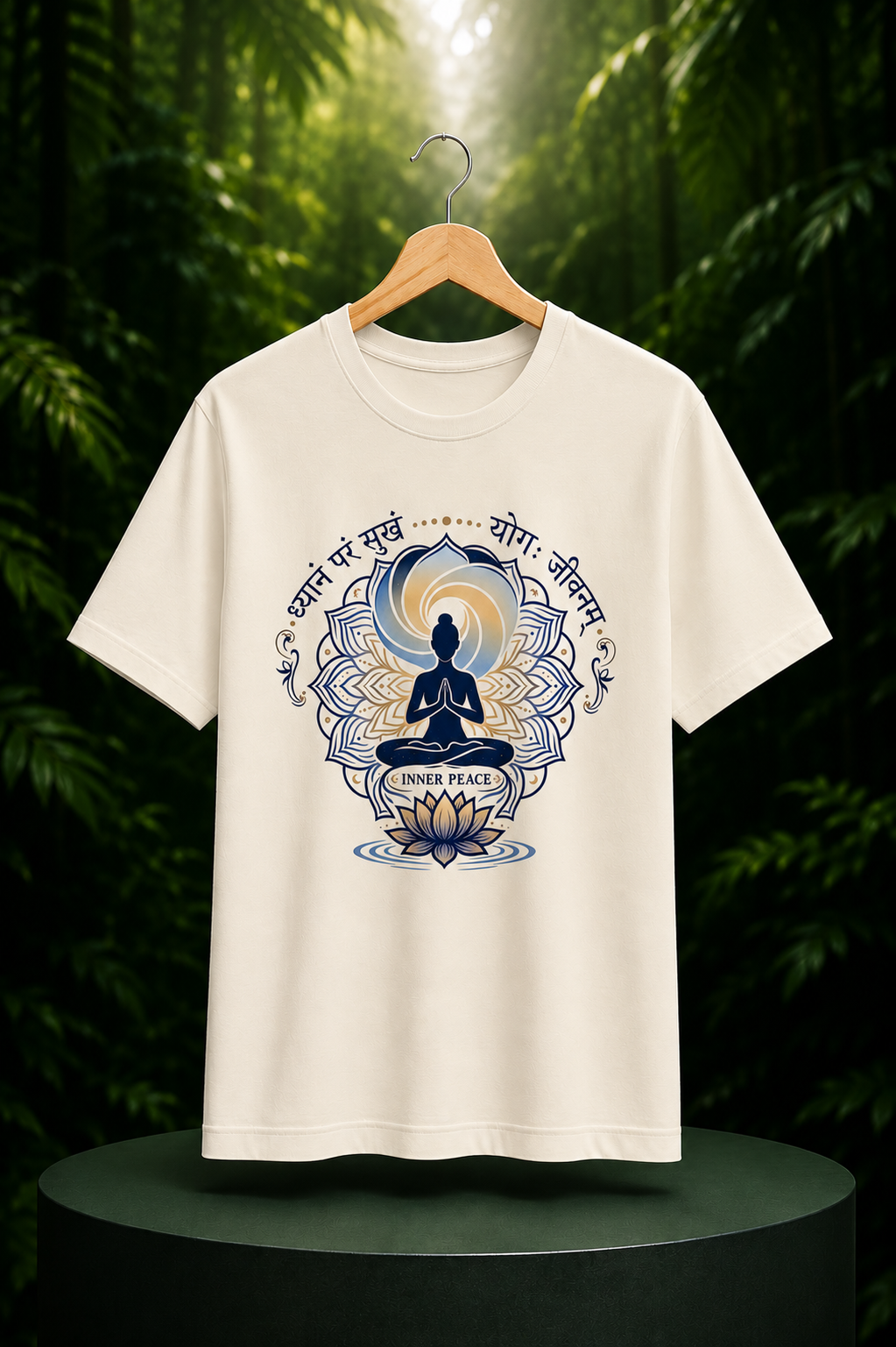 Yoga Is Skill in Action Inner Peace — Yoga Spiritual Wellness — Unisex Classic Fit Graphic Tee — 100% Bio Washed Premium Cotton T-Shirt