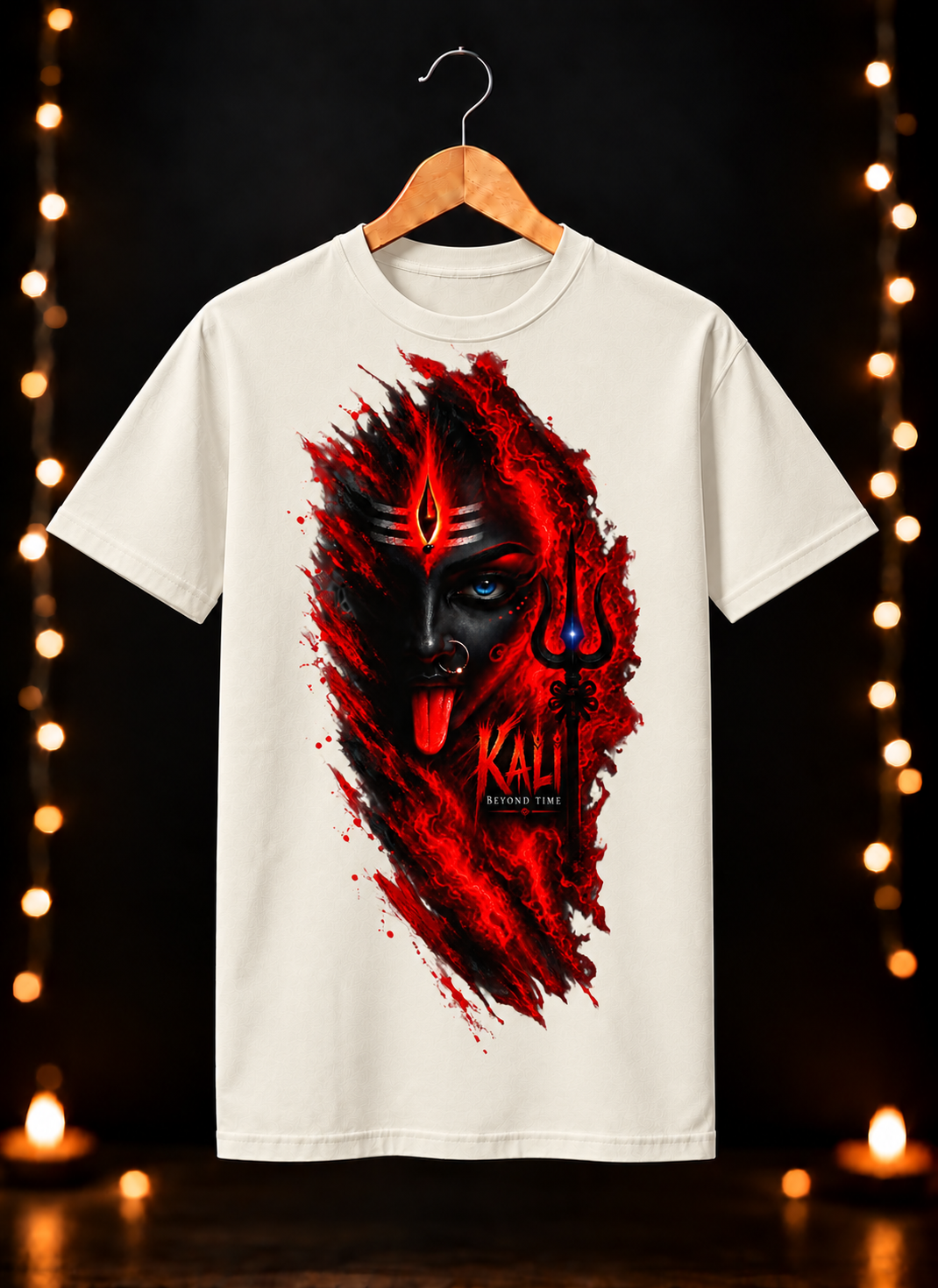 नवरात्रे Exclusive Art - Jai Maa Kali - Kali Beyond Time - Unisex Classic Fit - 100% Bio-Washed Premium Cotton T-Shirt