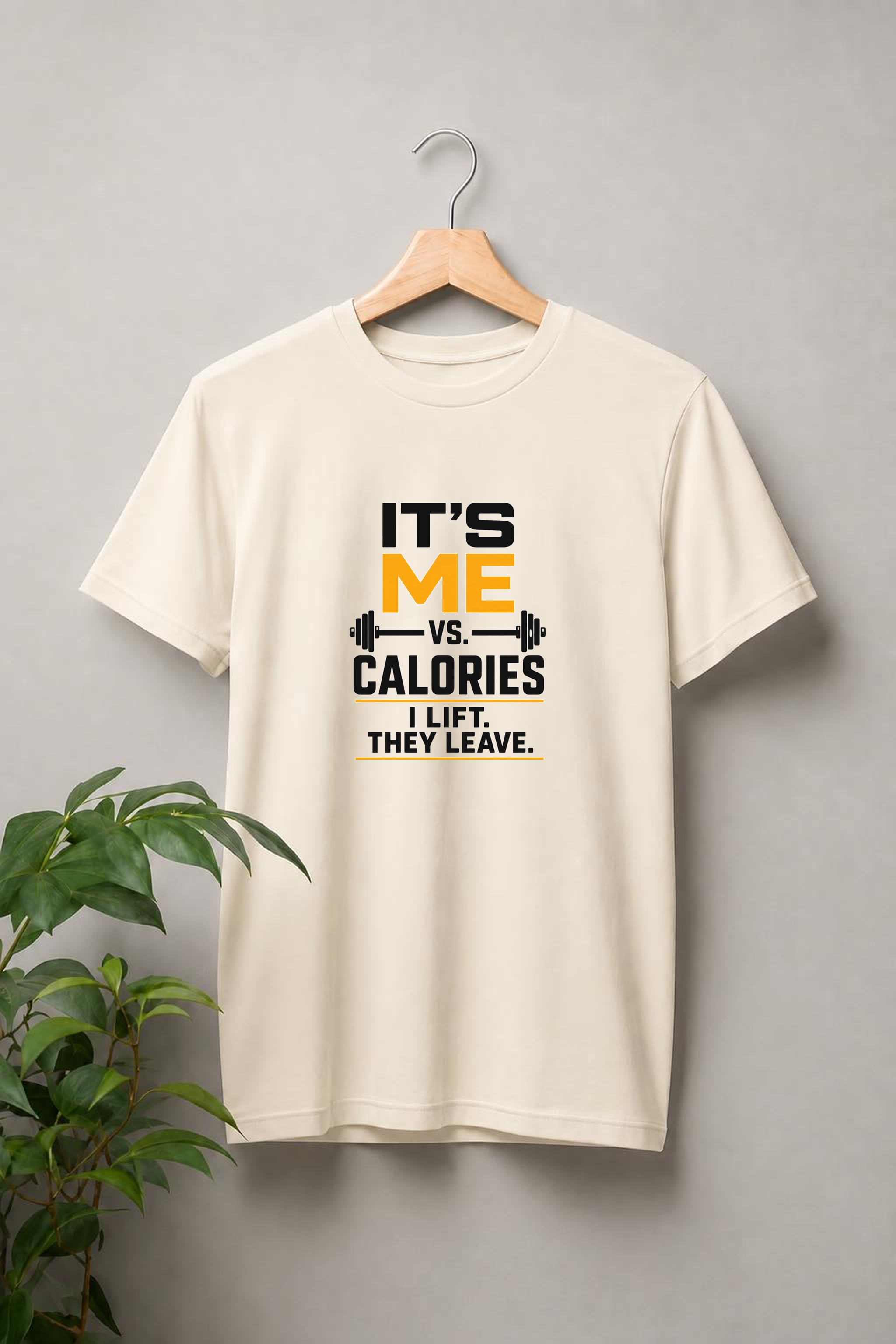 It’s Me vs. Calories – I Lift, They Leave Fitness - Unisex Classic Fit Graphic Tee - 100% Bio Washed Premium Cotton T-Shirt