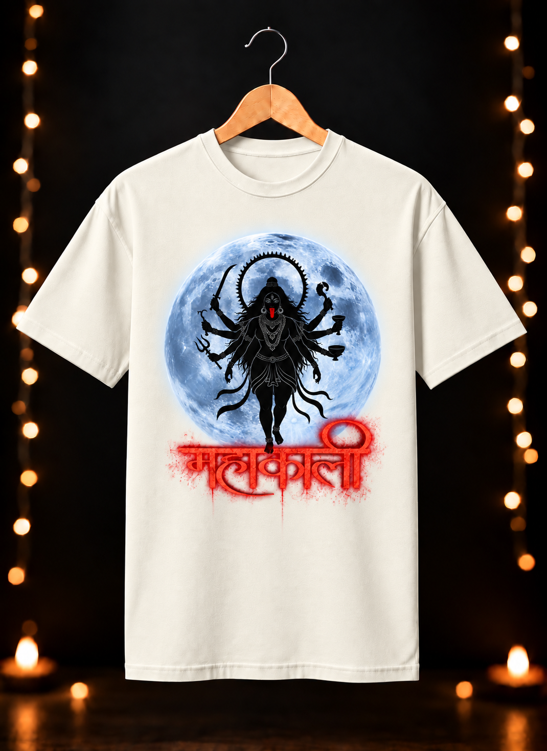 नवरात्रे Exclusive Art - Jai Maa Kali - Mahakali Divine Power - Unisex Classic Fit - 100% Bio-Washed Premium Cotton T-Shirt