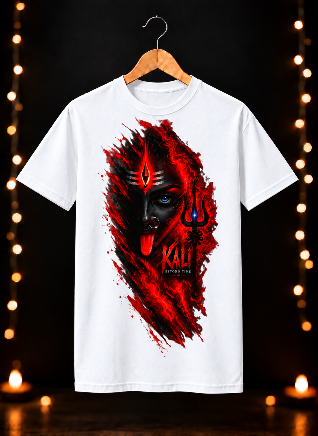 नवरात्रे Exclusive Art - Jai Maa Kali - Kali Beyond Time - Unisex Classic Fit - 100% Bio-Washed Premium Cotton T-Shirt