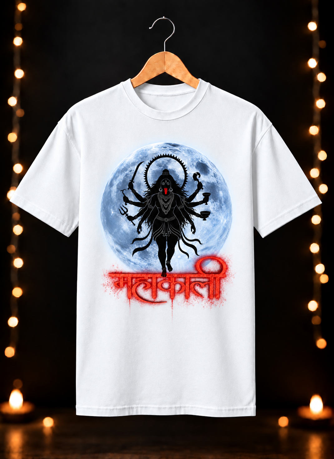 नवरात्रे Exclusive Art - Jai Maa Kali - Mahakali Divine Power - Unisex Classic Fit - 100% Bio-Washed Premium Cotton T-Shirt