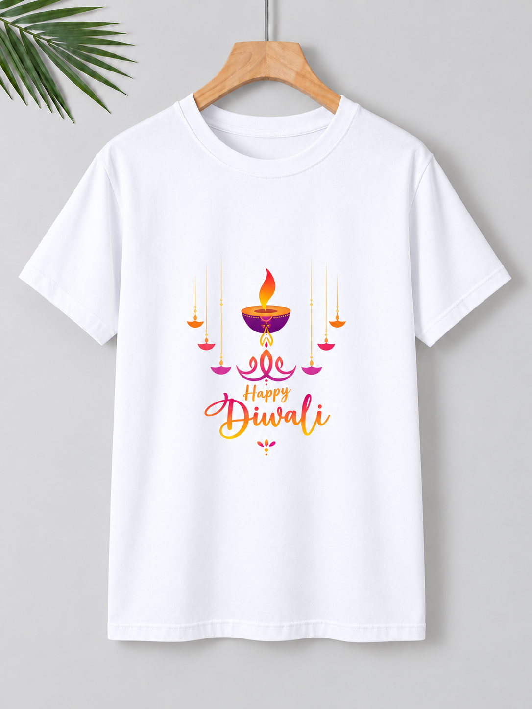 Radiant Diya Glow – Festive Diwali | Unisex Classic Fit | 100% Bio-Washed Premium Cotton T-Shirt