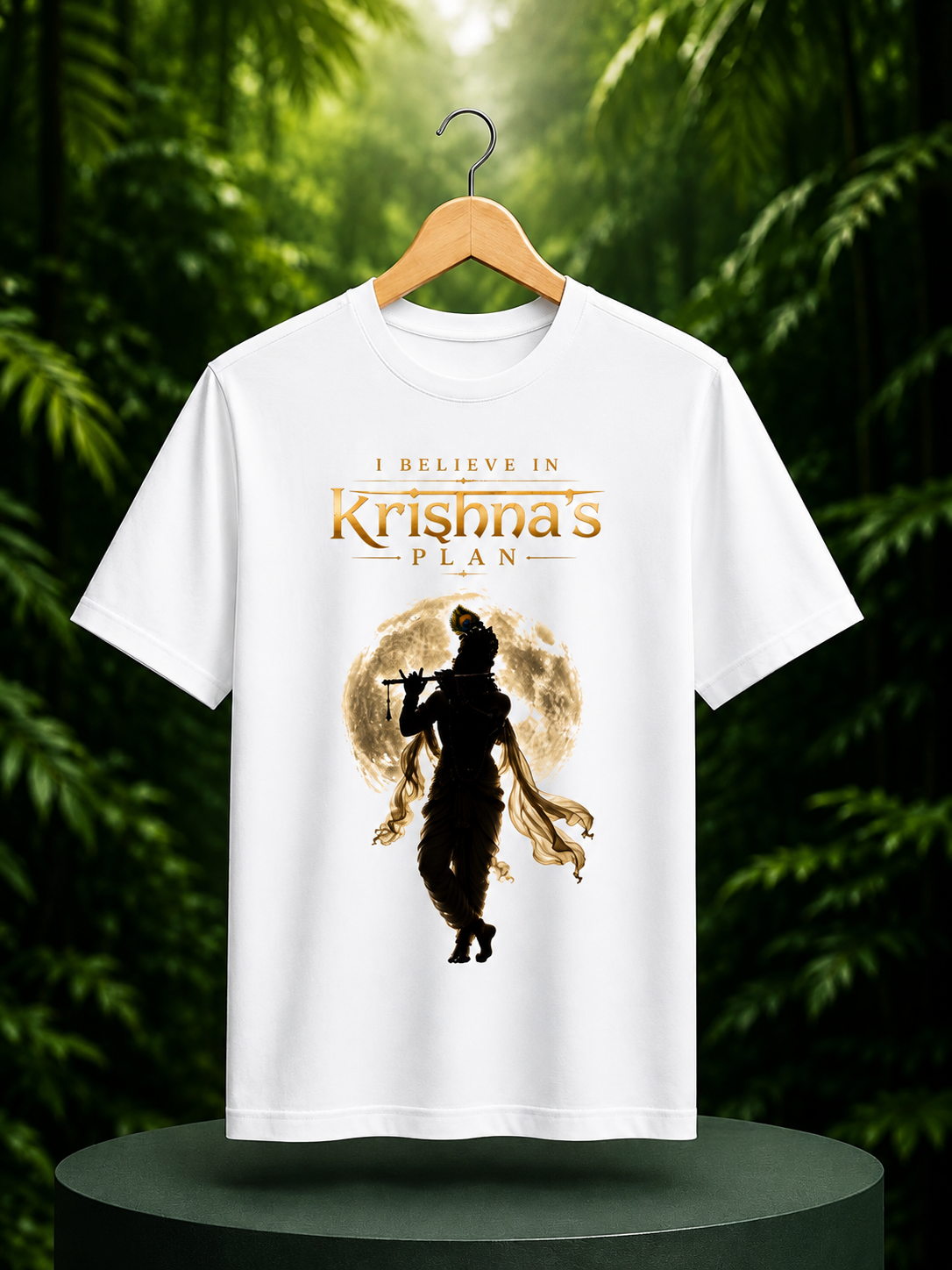 Krishna’s Plan – I Believe in Divine Timing Spiritual - Unisex Classic Fit Graphic Tee - 100% Bio Washed Premium Cotton T-Shirt