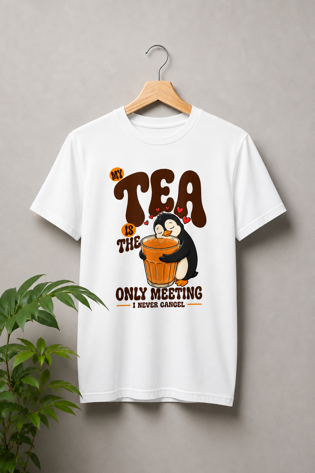 Tea Is the Only Meeting I Never Cancel — Cute Tea Lover — Unisex Classic Fit Graphic Tee — 100% Bio Washed Premium Cotton T-Shirt
