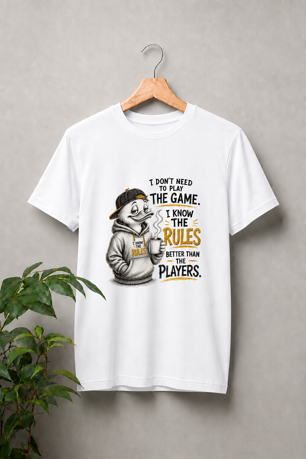 I Know the Rules – Streetwise Duck - Unisex Classic Fit Graphic Tee - 100% Bio Washed Premium Cotton T-Shirt