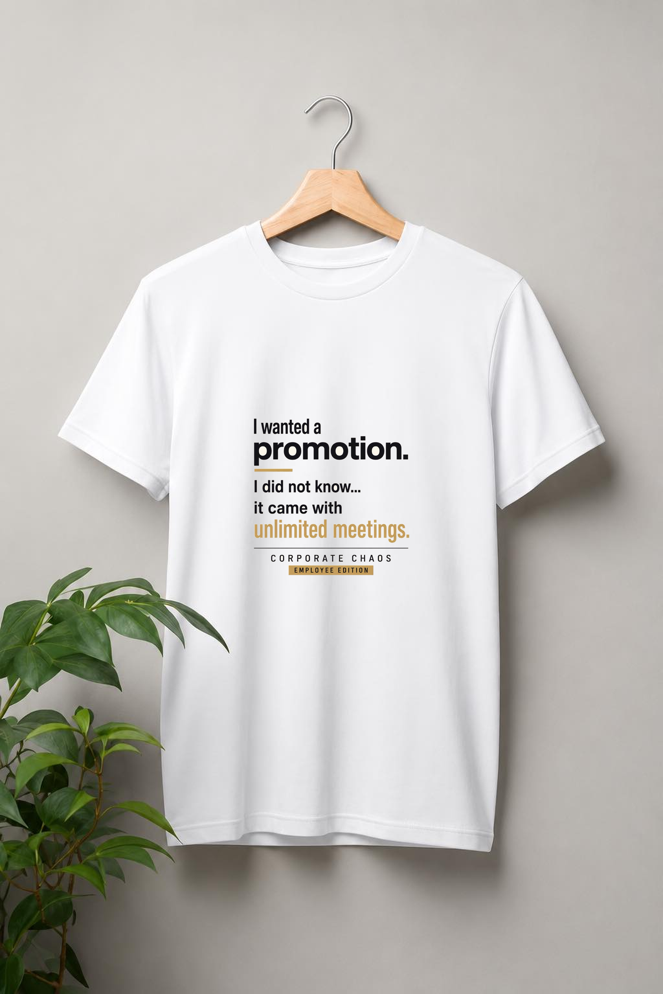 Corporate Chaos – Unlimited Meetings Funny Office - Unisex Classic Fit Graphic Tee - 100% Bio Washed Premium Cotton T-Shirt