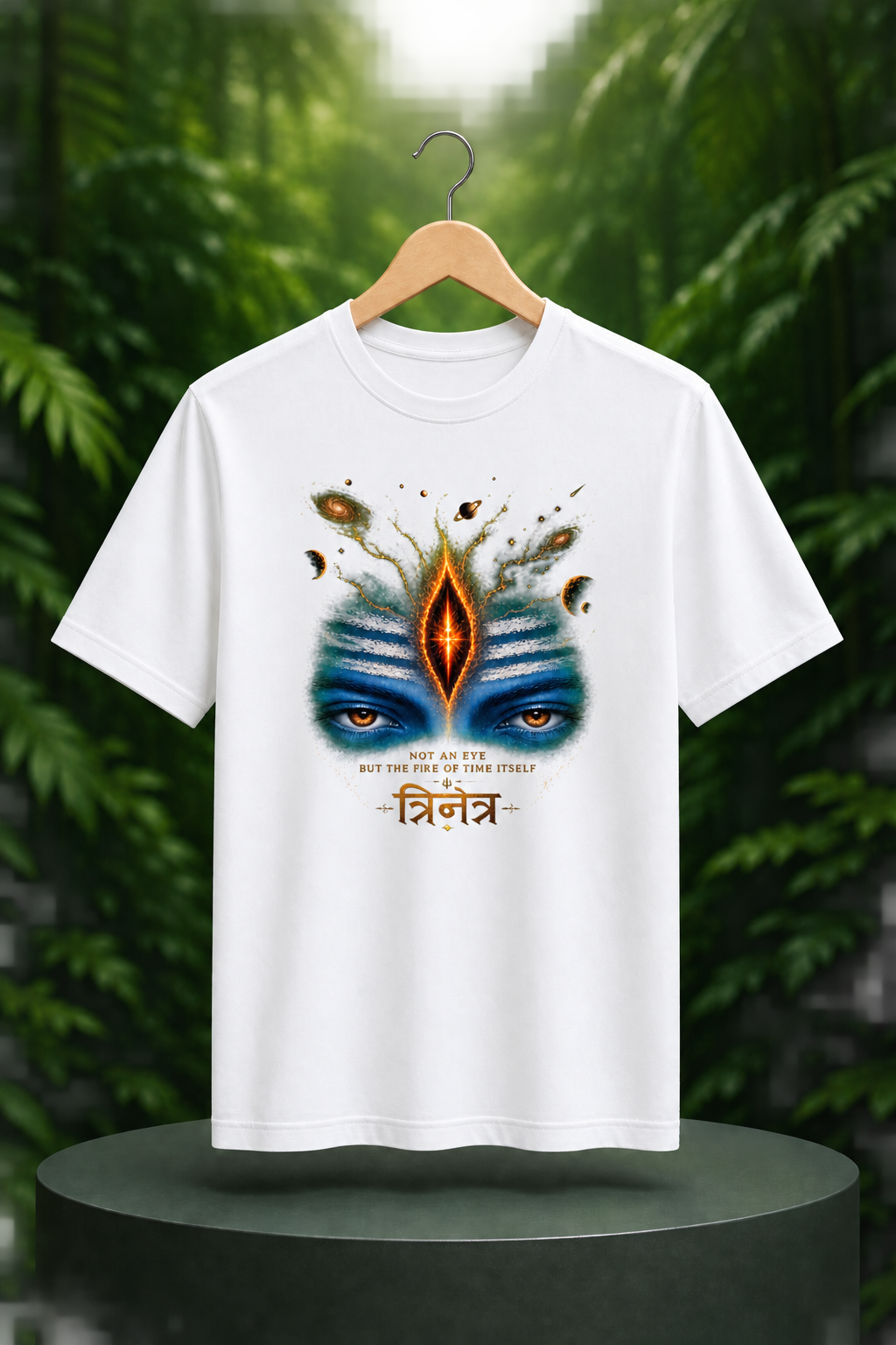Shiva Trinetra — The Fire of Time Itself - Cosmic Fire of Transformation - Unisex Classic Fit Graphic Tee - 100% Bio-Washed Premium Cotton T-Shirt