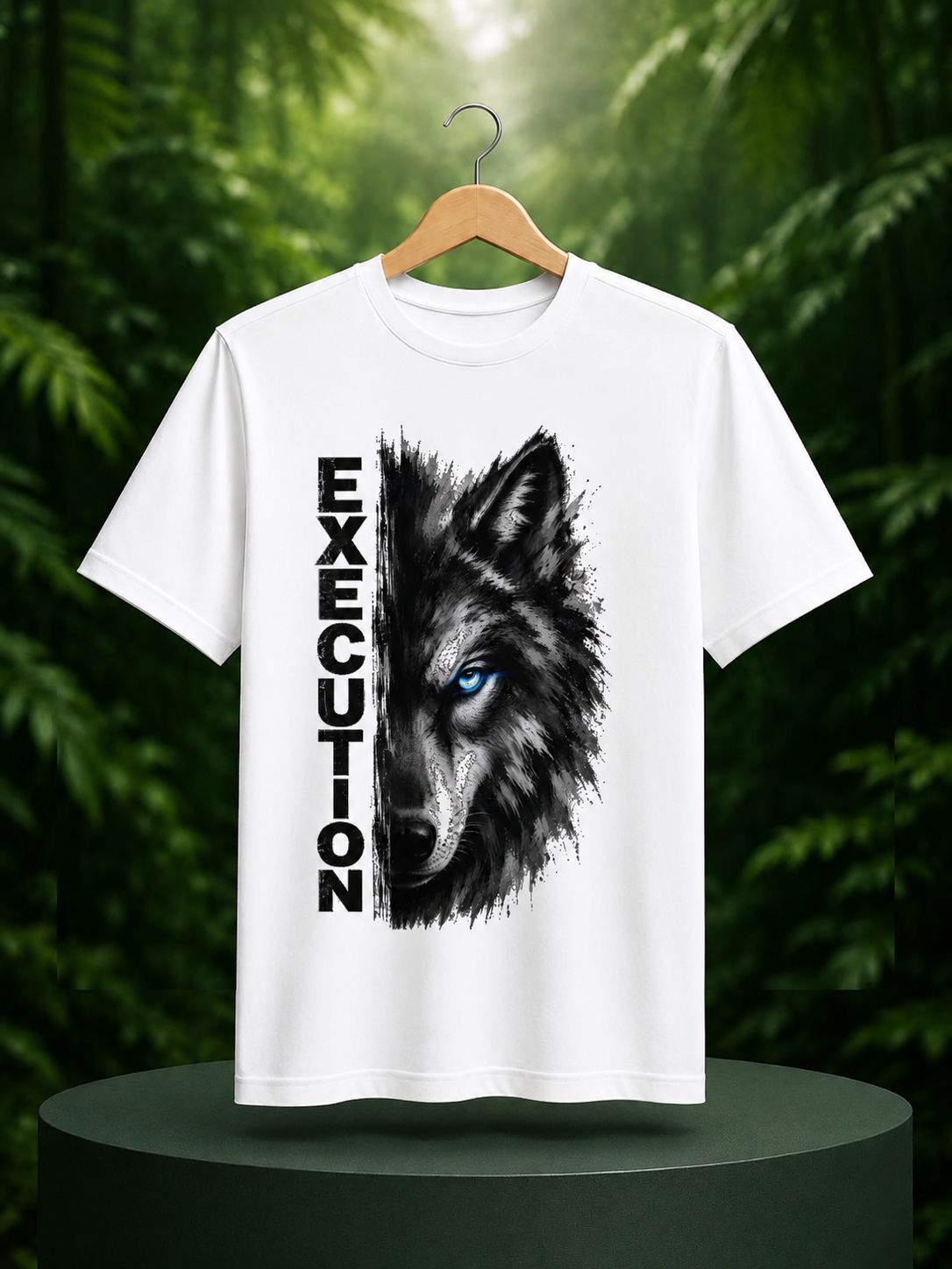 Execution — Fierce Wolf Artwork — Unisex Classic Fit Graphic Tee — 100% Bio Washed Premium Cotton T-Shirt