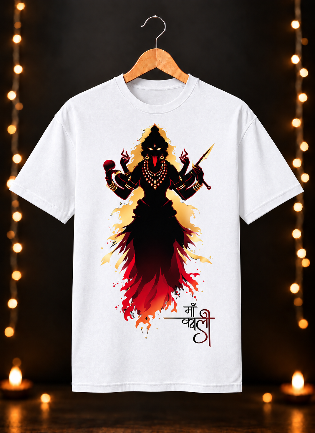 नवरात्रे Exclusive Art - Jai Maa Kali - Fierce Divine Power - Unisex Classic Fit - 100% Bio-washed Premium Cotton T-Shirt